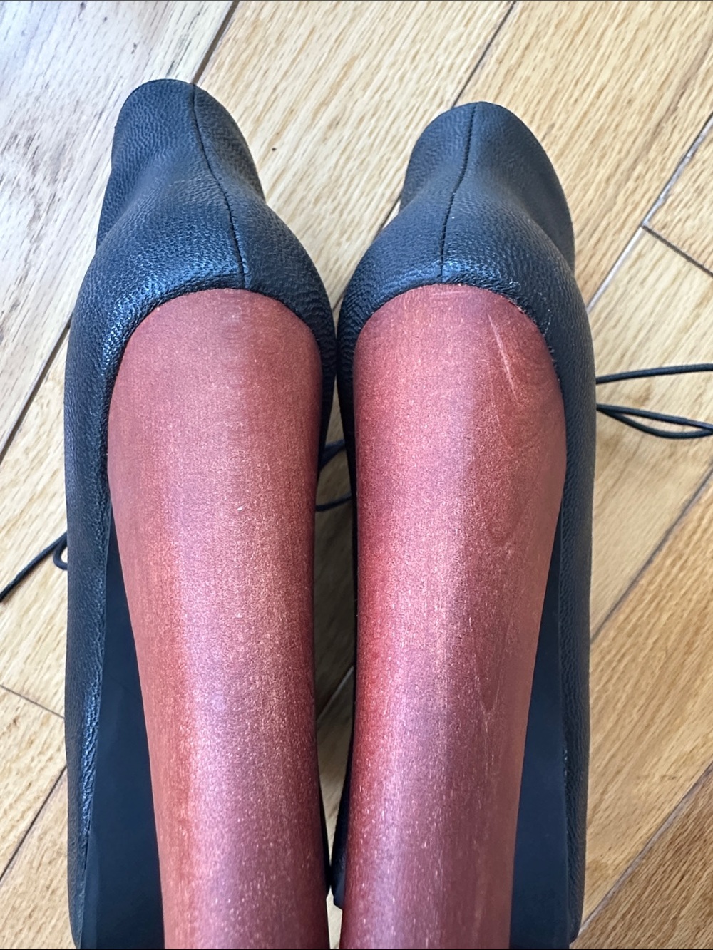 JEFFREY CAMPBELL LITA Boots Black Distressed Leather Size 6 - Picture 8 of 8